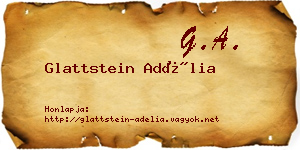 Glattstein Adélia névjegykártya